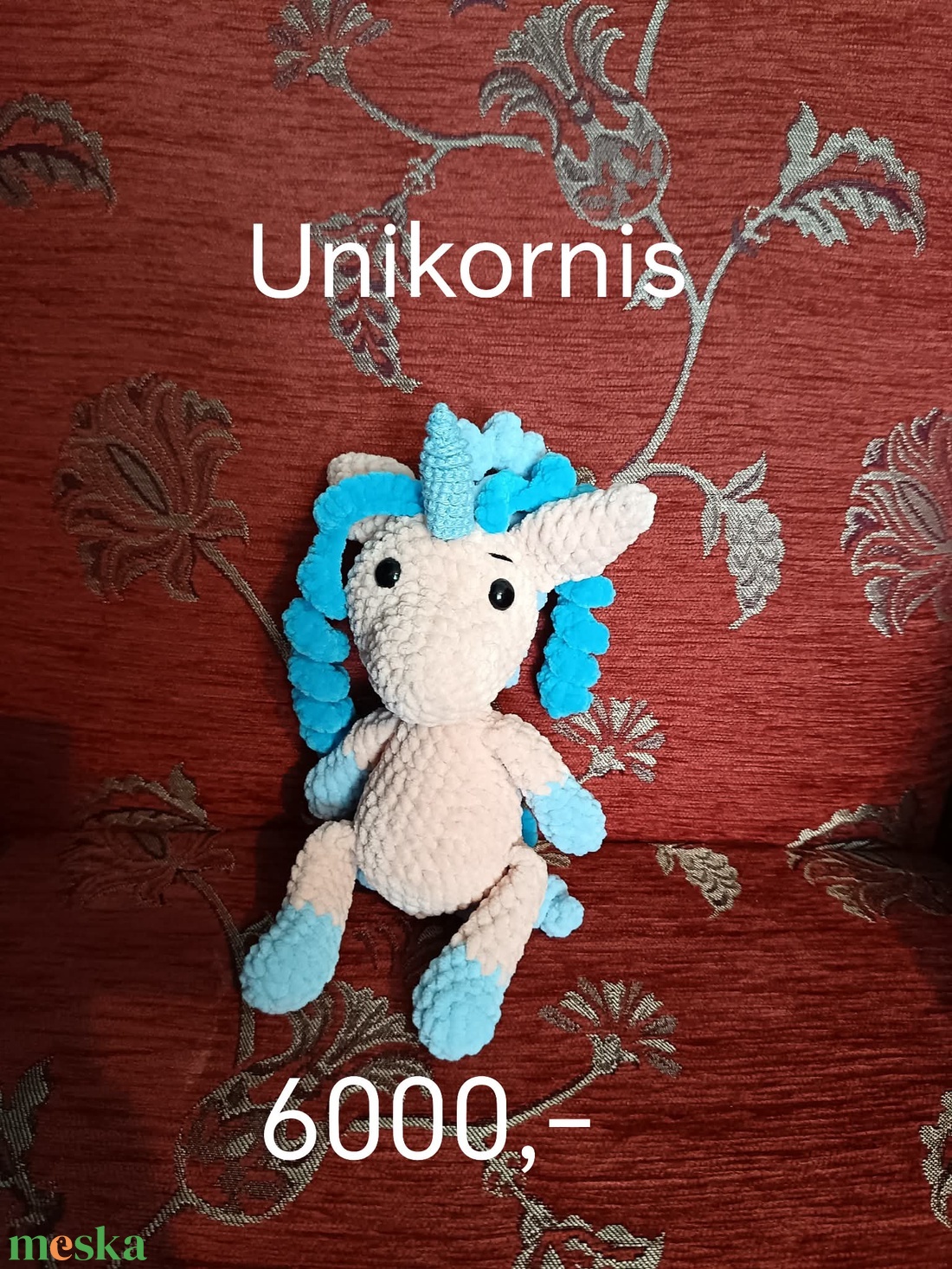 Horgolt unikornis - játék & sport - plüssállat & játékfigura - unikornis - Meska.hu