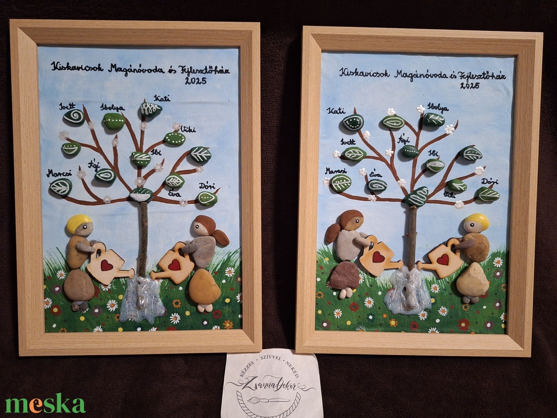 Bölcsis,ovis búcsúajándék a gondozóknak  - otthon & életmód - dekoráció - kép & falikép - kavics kép - Meska.hu