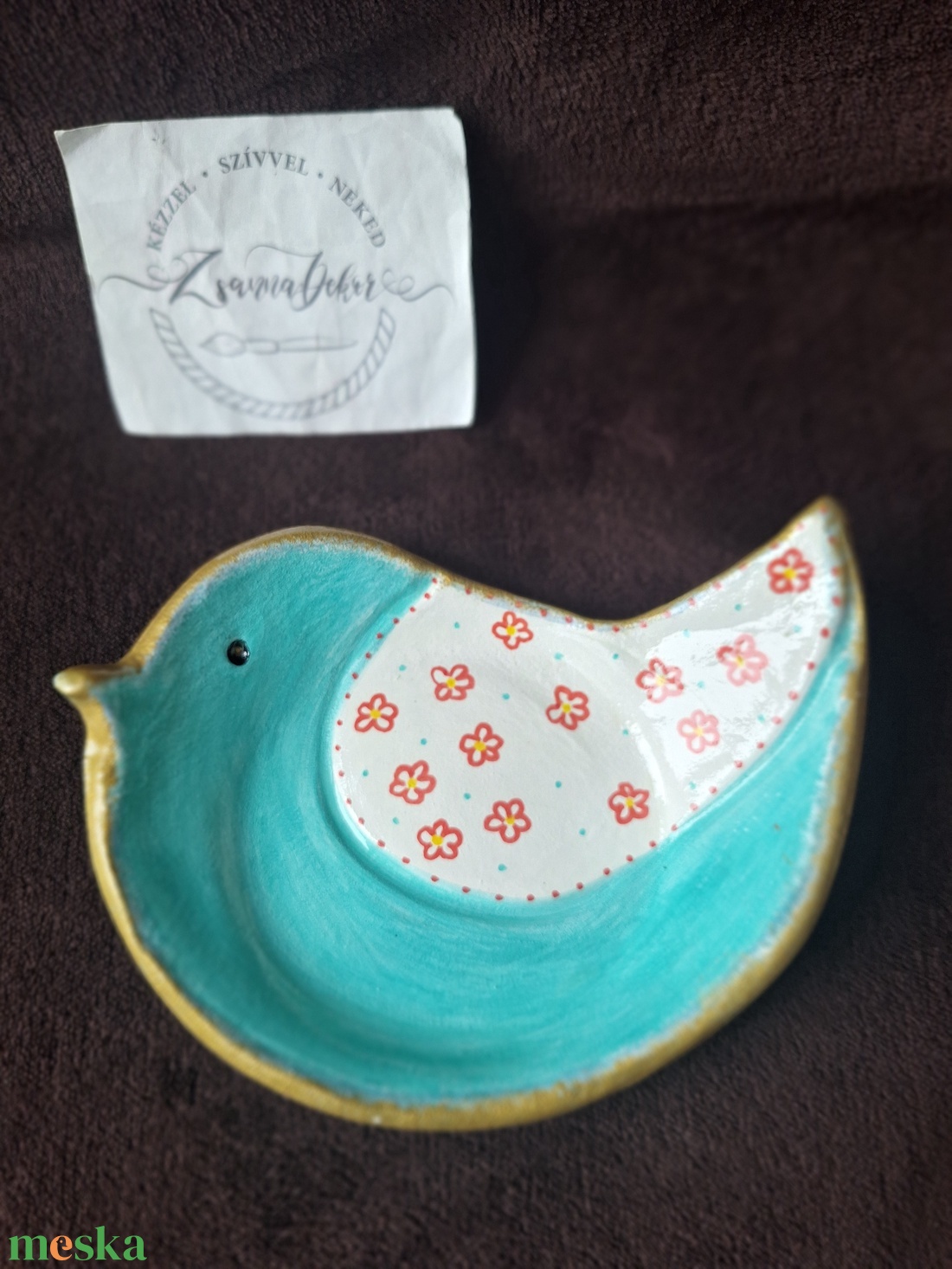 Madárka mécsestartó, ékszertartó, tálka - ékszer - ékszertartó - ékszertartó tál - Meska.hu