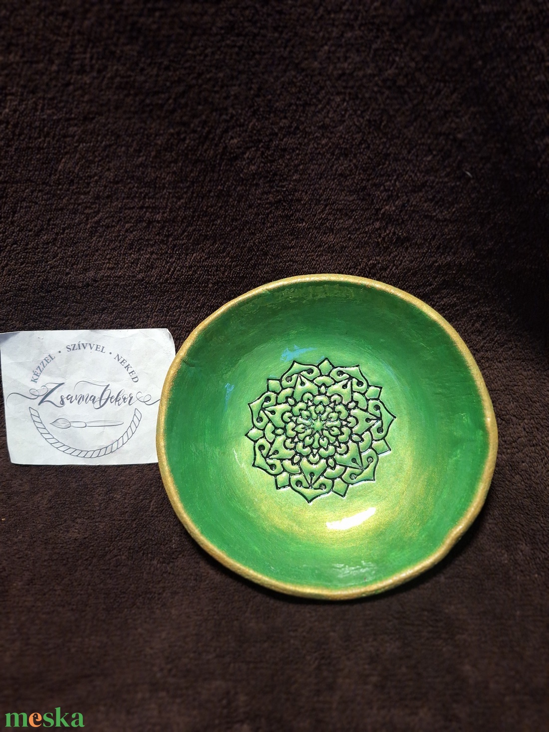 Mandala mintás ékszertartó, tálka, mécsestartó - ékszer - ékszertartó - ékszertartó tál - Meska.hu