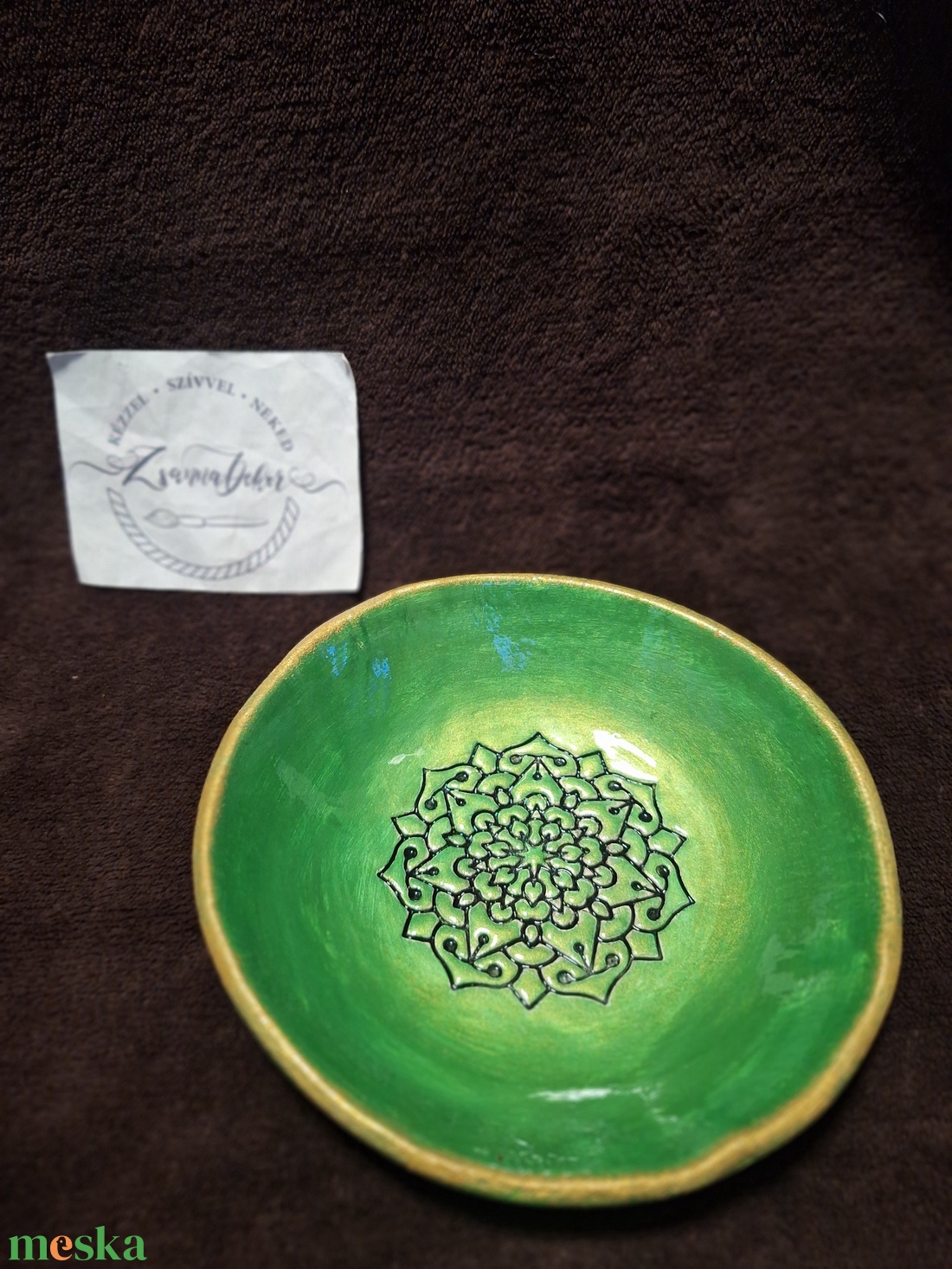 Mandala mintás ékszertartó, tálka, mécsestartó - ékszer - ékszertartó - ékszertartó tál - Meska.hu