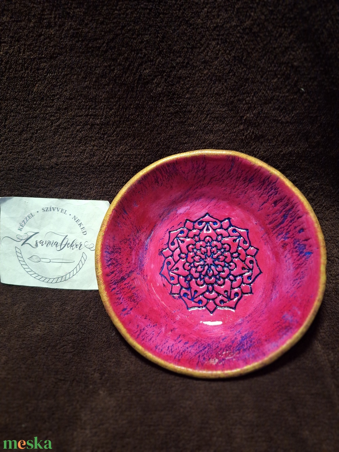 Mandala mintás ékszertartó, tálka, mécsestartó - ékszer - ékszertartó - ékszertartó tál - Meska.hu