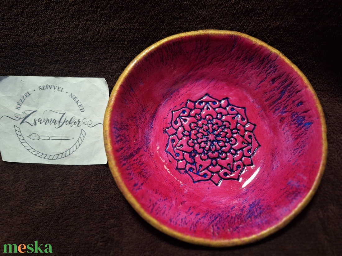 Mandala mintás ékszertartó, tálka, mécsestartó - ékszer - ékszertartó - ékszertartó tál - Meska.hu