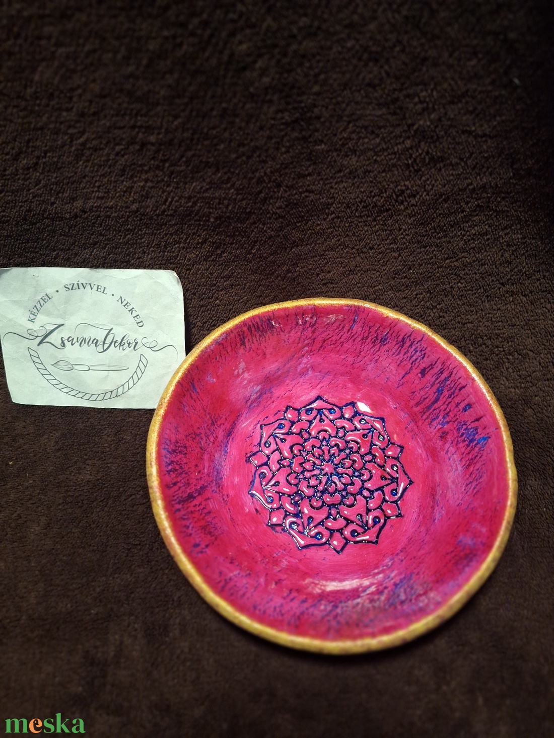 Mandala mintás ékszertartó, tálka, mécsestartó - ékszer - ékszertartó - ékszertartó tál - Meska.hu
