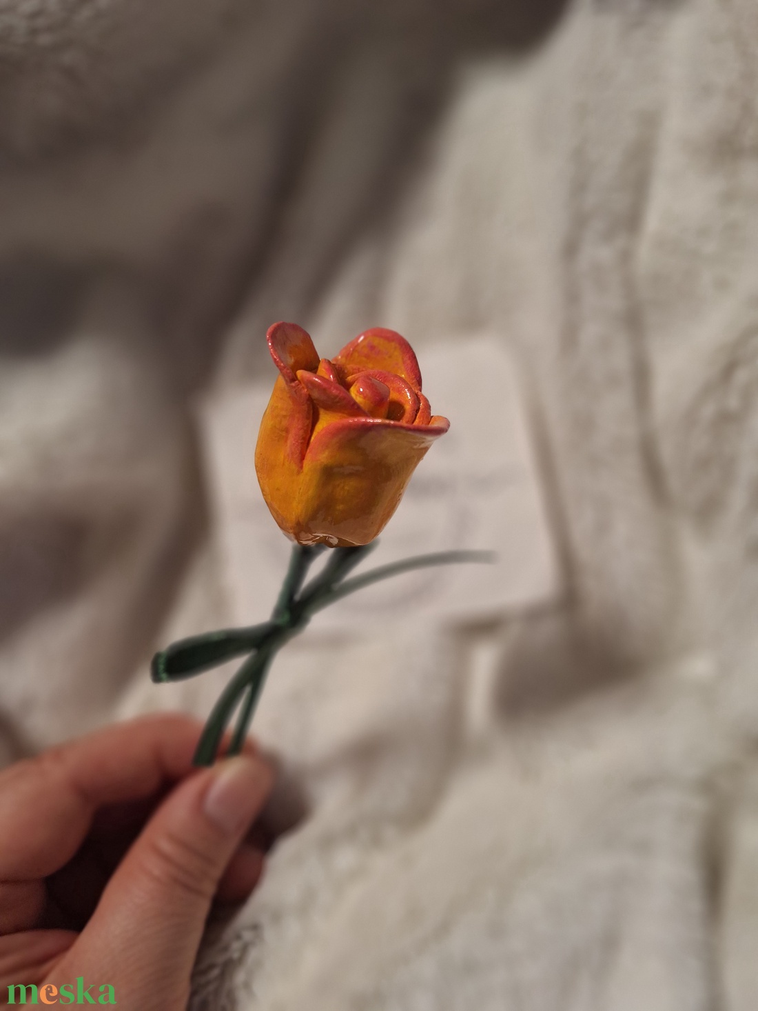 Kerámia virág - otthon & életmód - virágdekoráció - virágok - szálas virág - Meska.hu