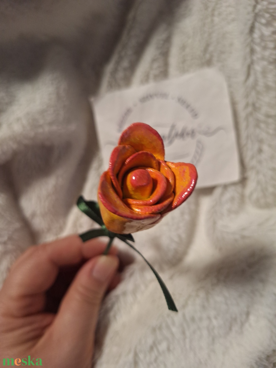 Kerámia virág - otthon & életmód - virágdekoráció - virágok - szálas virág - Meska.hu