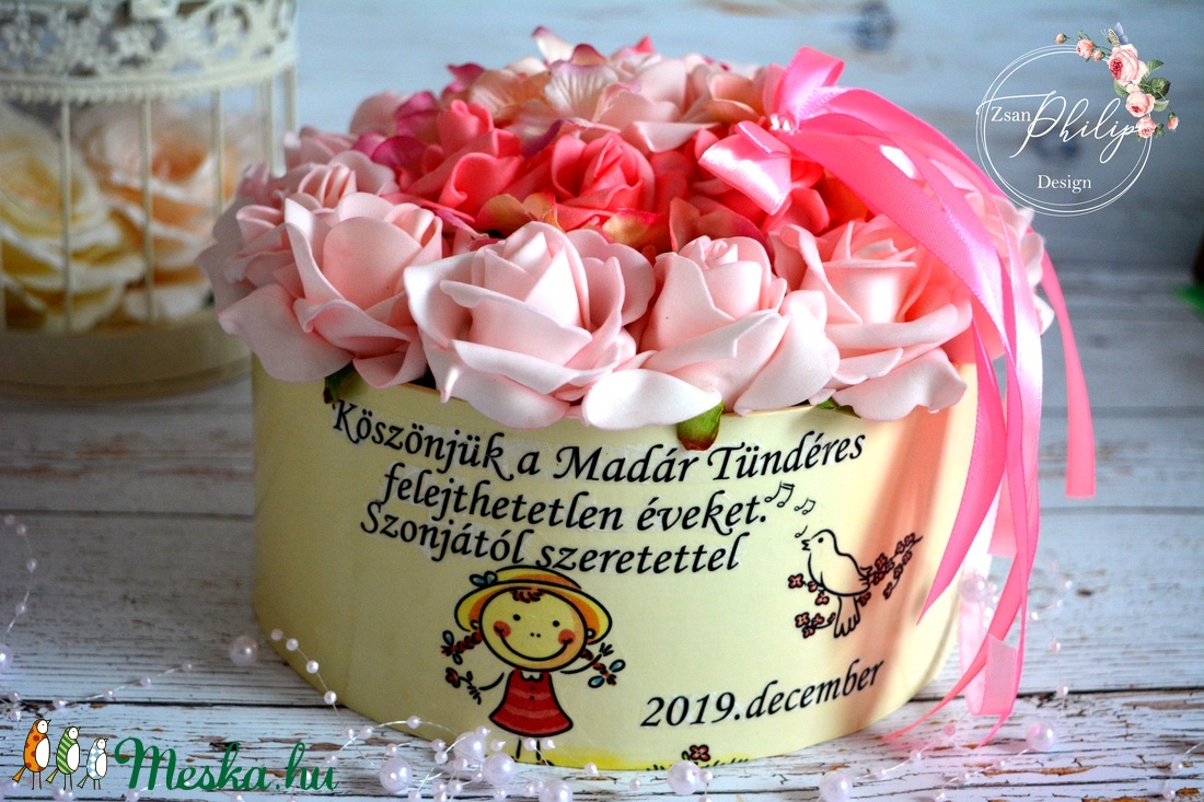 Köszönet virágbox - otthon & életmód - dekoráció - Meska.hu Köszönet virágbox - otthon & életmód - dekoráció - Meska.hu