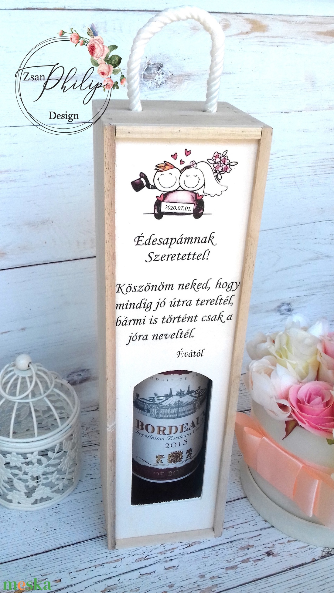 Apa bortartó,szülőköszöntő - esküvő - emlék & ajándék - szülőköszöntő ajándék - Meska.hu