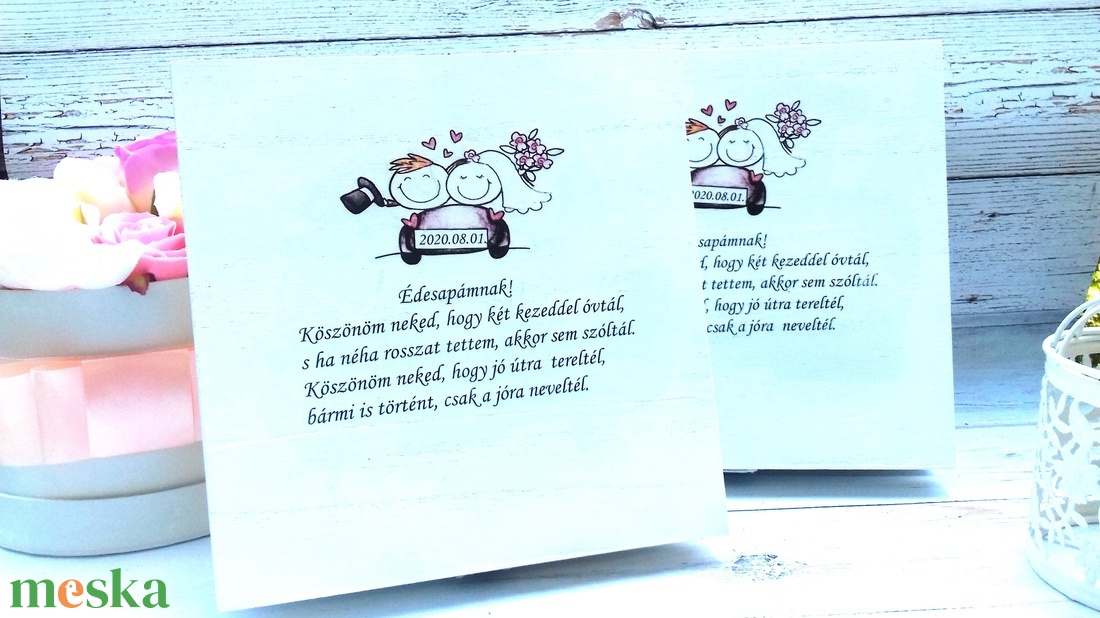 Édesapa szülőköszöntő ládikák párban - esküvő - emlék & ajándék - szülőköszöntő ajándék - Meska.hu