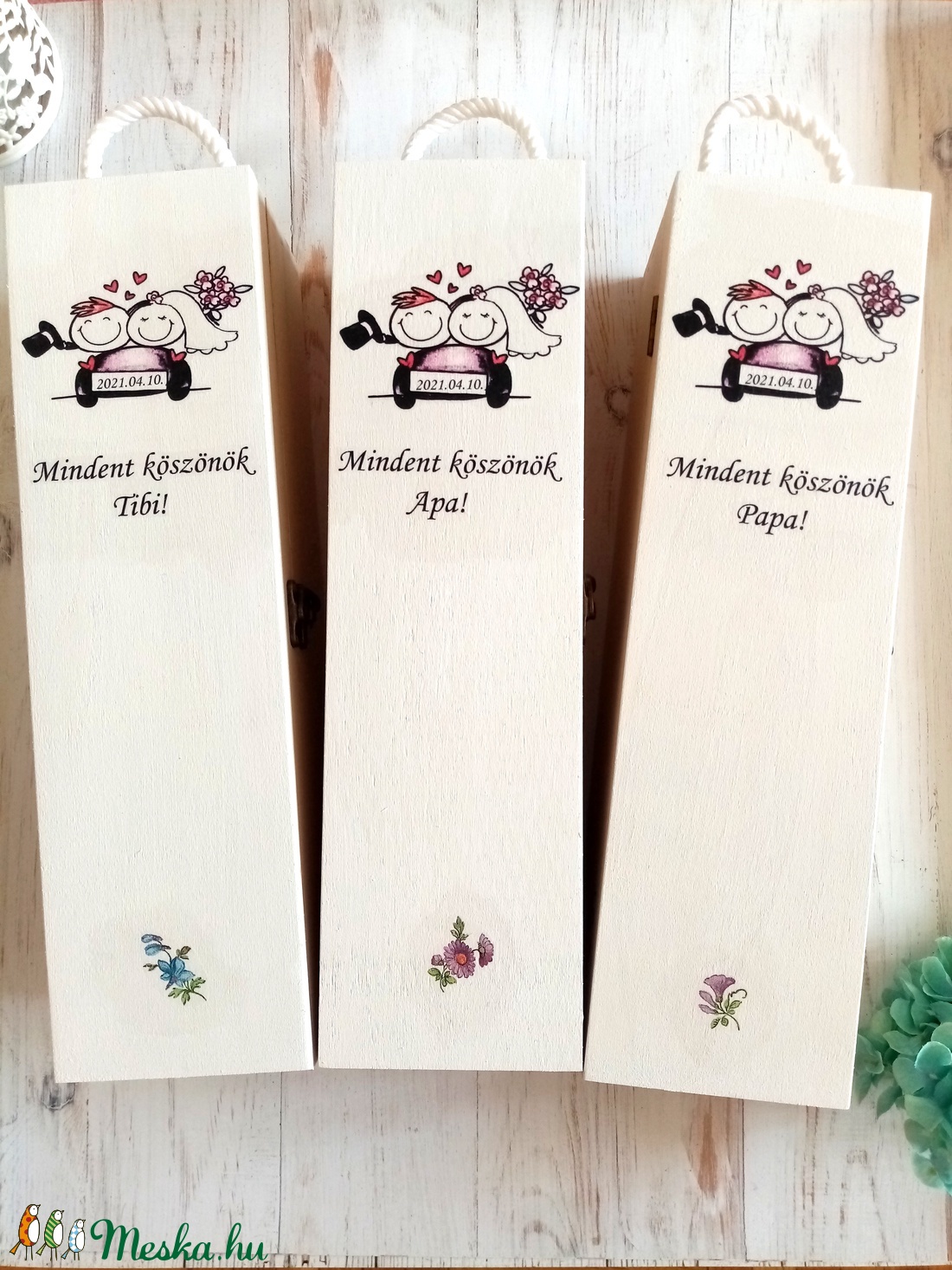 Mindent köszönök bórtartó - esküvő - emlék & ajándék - szülőköszöntő ajándék - Meska.hu Mindent köszönök bórtartó - esküvő - emlék & ajándék - szülőköszöntő ajándék - Meska.hu