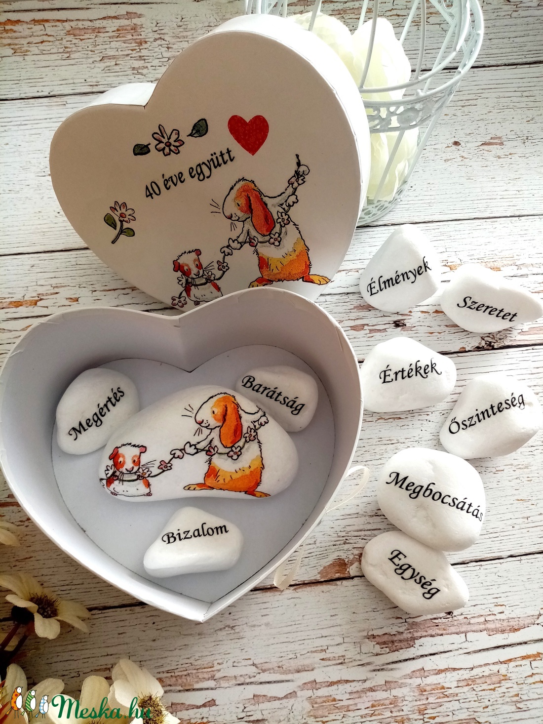 Ajándék díszkő motivációs garnitúra - otthon & életmód - dekoráció - Meska.hu