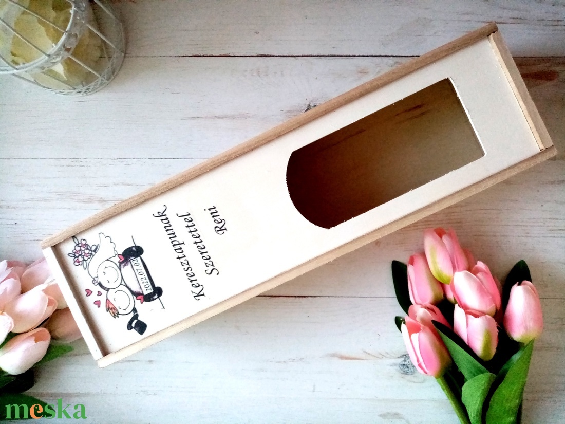 Keresztszülőknek köszönőajándék - esküvő - emlék & ajándék - szülőköszöntő ajándék - Meska.hu