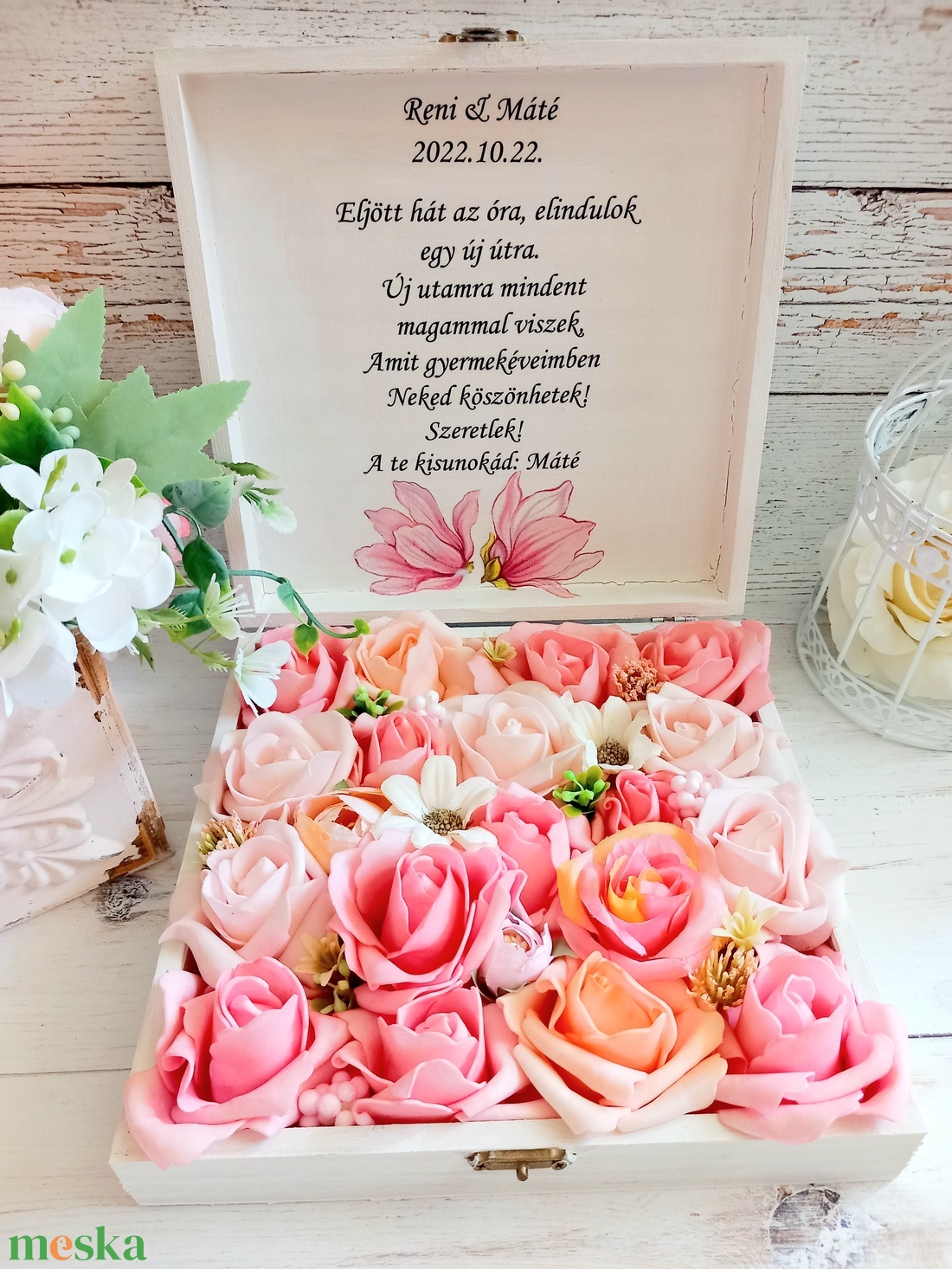 Nagymama virágbox - esküvő - emlék & ajándék - szülőköszöntő ajándék - Meska.hu Nagymama virágbox - esküvő - emlék & ajándék - szülőköszöntő ajándék - Meska.hu