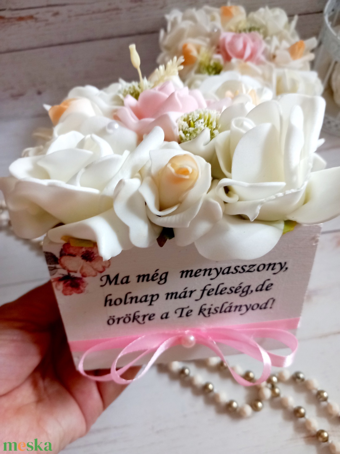 Szülőköszöntő 2db habrózsa virágbox - esküvő - emlék & ajándék - szülőköszöntő ajándék - Meska.hu Szülőköszöntő 2db habrózsa virágbox - esküvő - emlék & ajándék - szülőköszöntő ajándék - Meska.hu