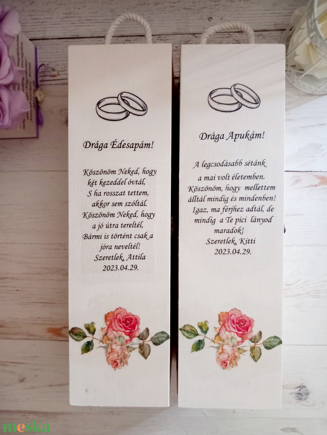 Édesapa gyűrűs bortartó - esküvő - emlék & ajándék - szülőköszöntő ajándék - Meska.hu Édesapa gyűrűs bortartó - esküvő - emlék & ajándék - szülőköszöntő ajándék - Meska.hu