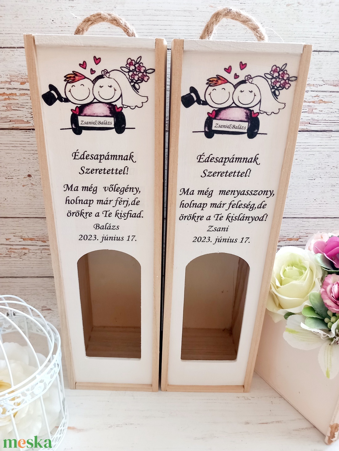 Bortartó szöveges ma még...  - esküvő - emlék & ajándék - szülőköszöntő ajándék - Meska.hu