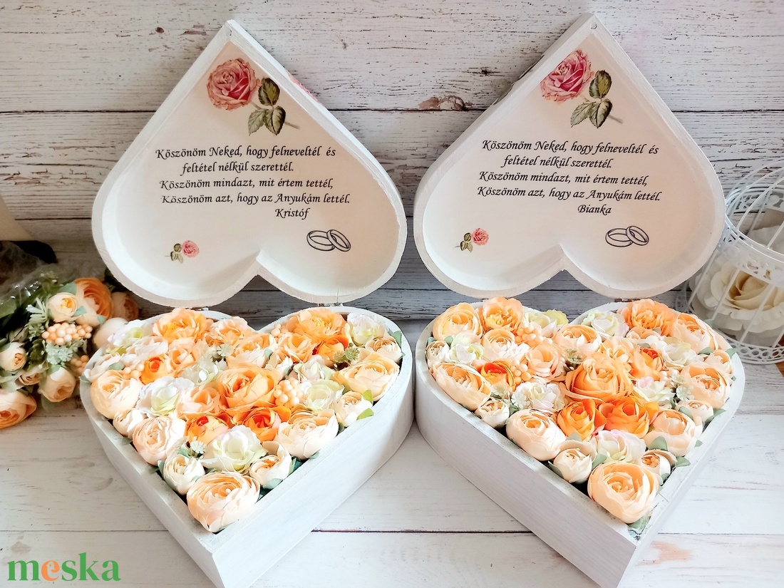 Barack sziv szeretet köszönőajándék párban - esküvő - emlék & ajándék - szülőköszöntő ajándék - Meska.hu