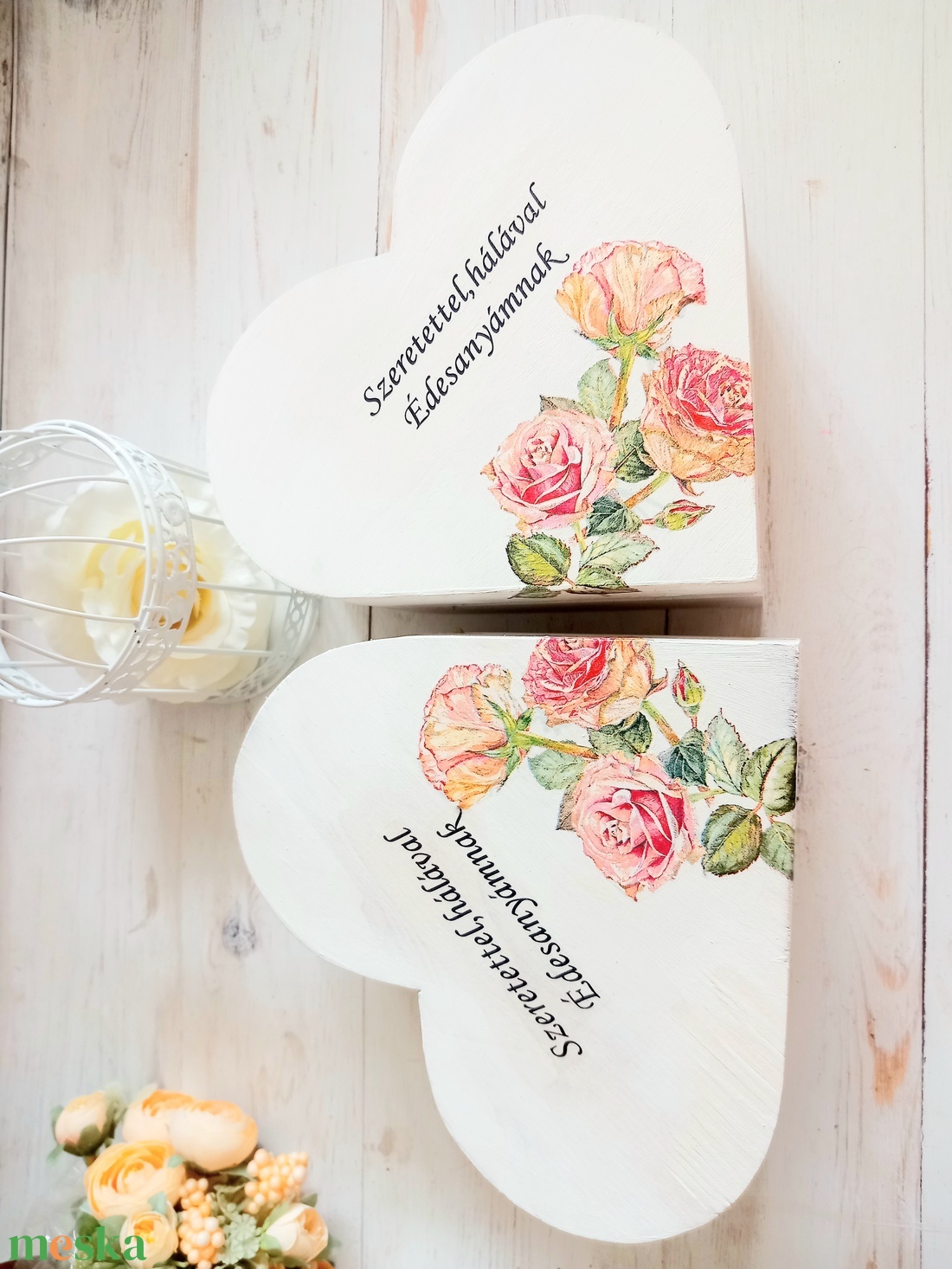 Barack sziv szeretet köszönőajándék párban - esküvő - emlék & ajándék - szülőköszöntő ajándék - Meska.hu