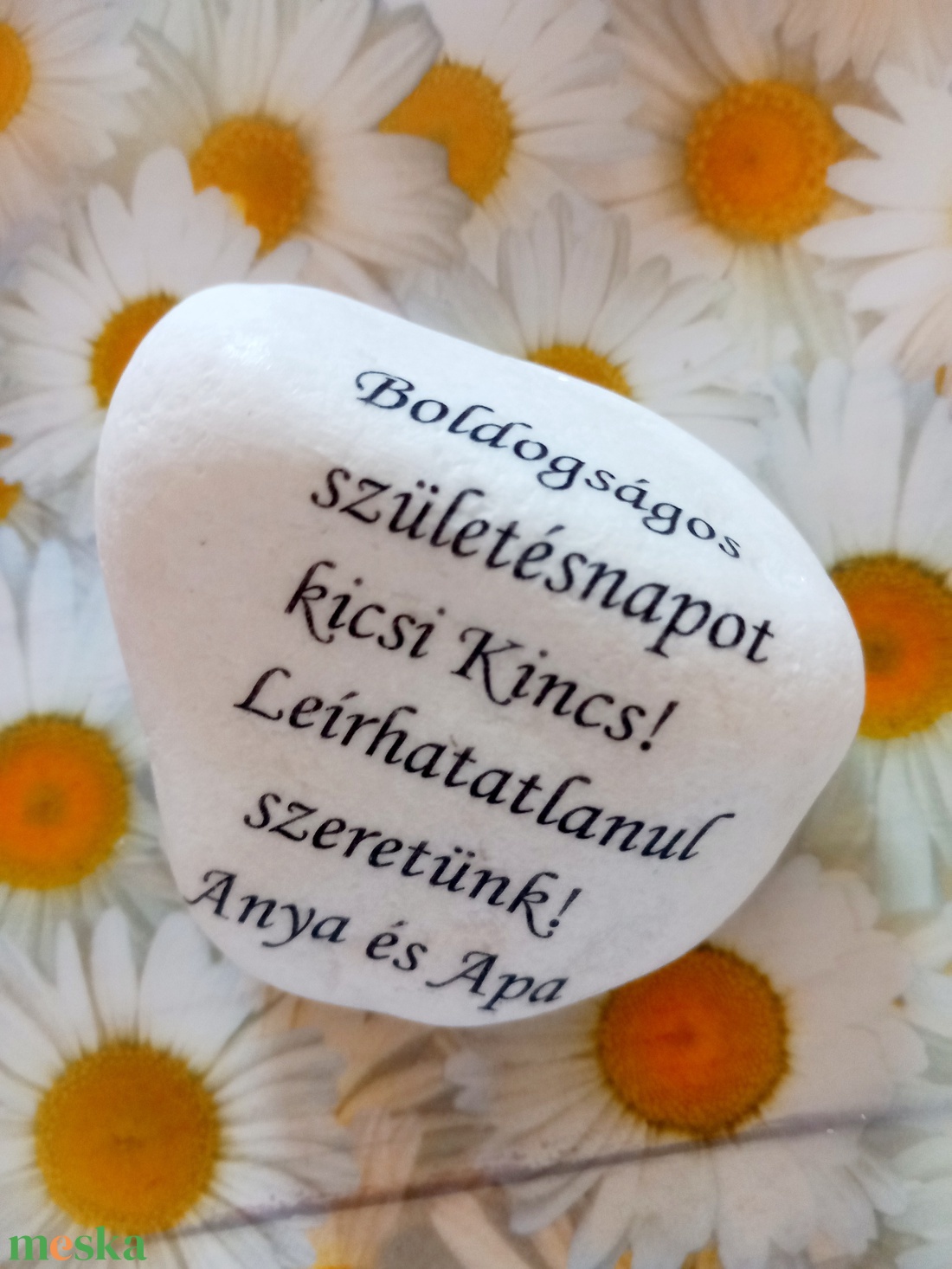 Születésnapra - otthon & életmód - dekoráció - asztal és polc dekoráció - kavics & kő - Meska.hu