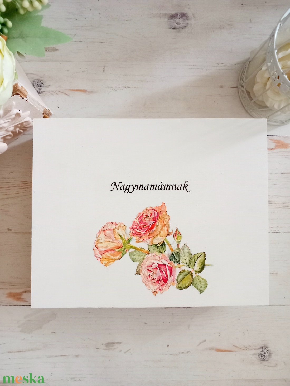 Nagymamás nagy méretü Habrózsás örök virágbox - esküvő - emlék & ajándék - szülőköszöntő ajándék - Meska.hu Nagymamás nagy méretü Habrózsás örök virágbox - esküvő - emlék & ajándék - szülőköszöntő ajándék - Meska.hu