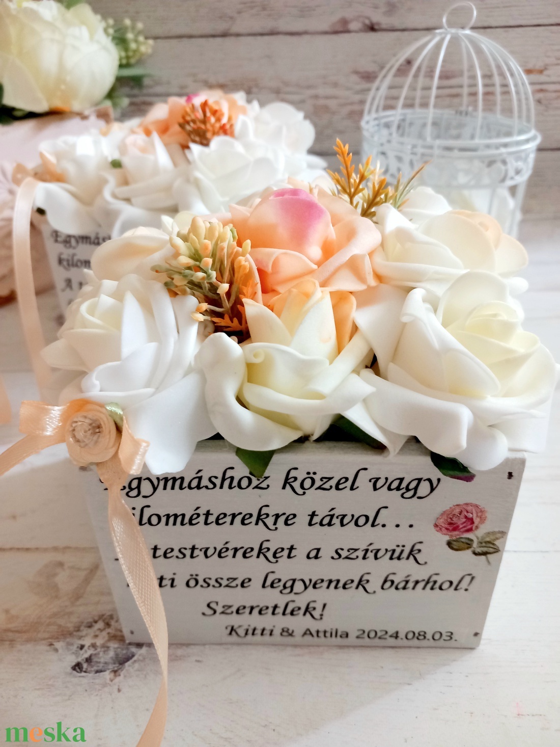 Testvér köszönetajándék habrózsa virágbox - esküvő - emlék & ajándék - köszönőajándék - Meska.hu Testvér köszönetajándék habrózsa virágbox - esküvő - emlék & ajándék - köszönőajándék - Meska.hu