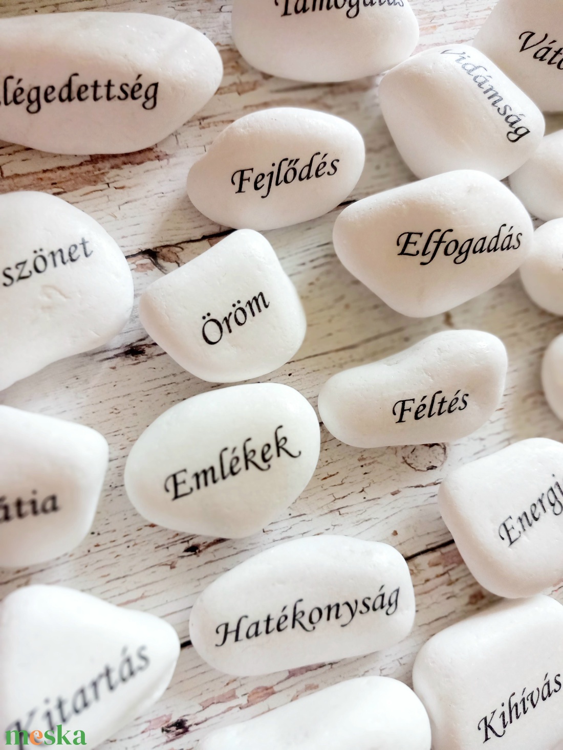 Motivációs kövecskék egyedi szavakkal - esküvő - emlék & ajándék - köszönőajándék - Meska.hu