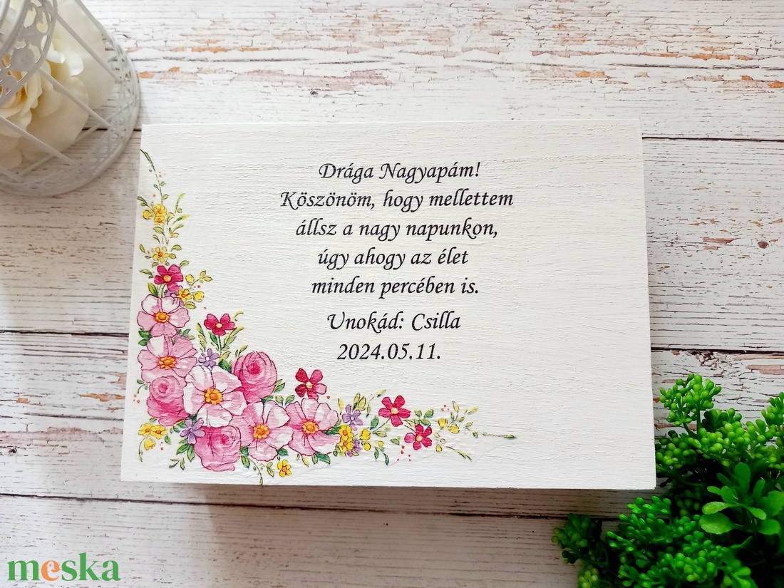 Emlék virágos ládika - esküvő - emlék & ajándék - szülőköszöntő ajándék - Meska.hu Emlék virágos ládika - esküvő - emlék & ajándék - szülőköszöntő ajándék - Meska.hu
