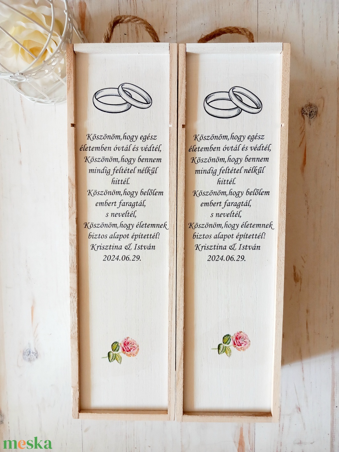 Bortartó gyürűs zárt fedeles köszöajándék - esküvő - emlék & ajándék - szülőköszöntő ajándék - Meska.hu Bortartó gyürűs zárt fedeles köszöajándék - esküvő - emlék & ajándék - szülőköszöntő ajándék - Meska.hu