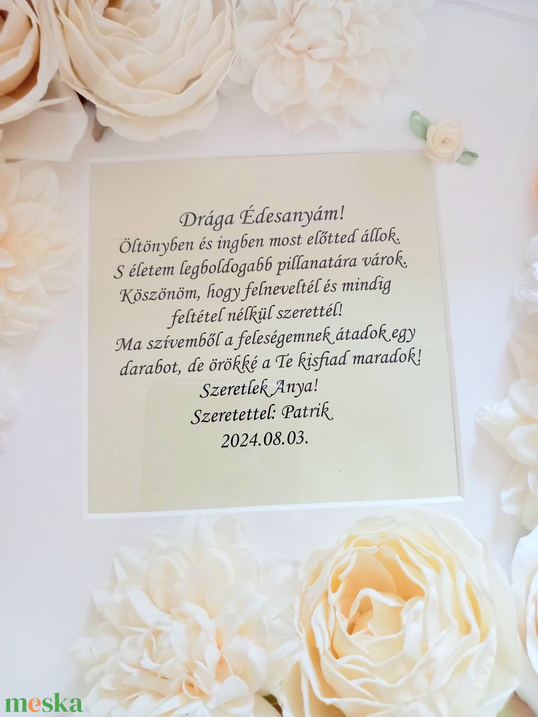 Ekrü virágos képkeret idézettel 1db - otthon & életmód - dekoráció - kép & falikép - fából készült kép - Meska.hu Ekrü virágos képkeret idézettel 1db - otthon & életmód - dekoráció - kép & falikép - fából készült kép - Meska.hu