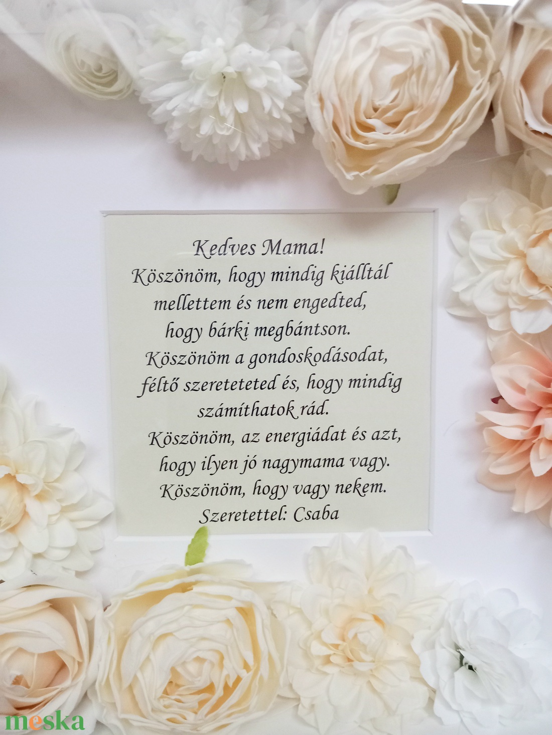 Kedves mama képkeret - esküvő - emlék & ajándék - szülőköszöntő ajándék - Meska.hu