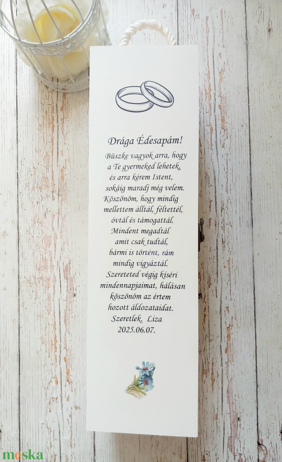 Édesapának bortartó szöveges  - esküvő - emlék & ajándék - szülőköszöntő ajándék - Meska.hu