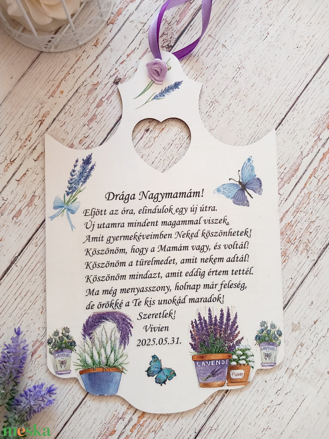 Nagymama levendulás köszöntő - esküvő - emlék & ajándék - szülőköszöntő ajándék - Meska.hu Nagymama levendulás köszöntő - esküvő - emlék & ajándék - szülőköszöntő ajándék - Meska.hu