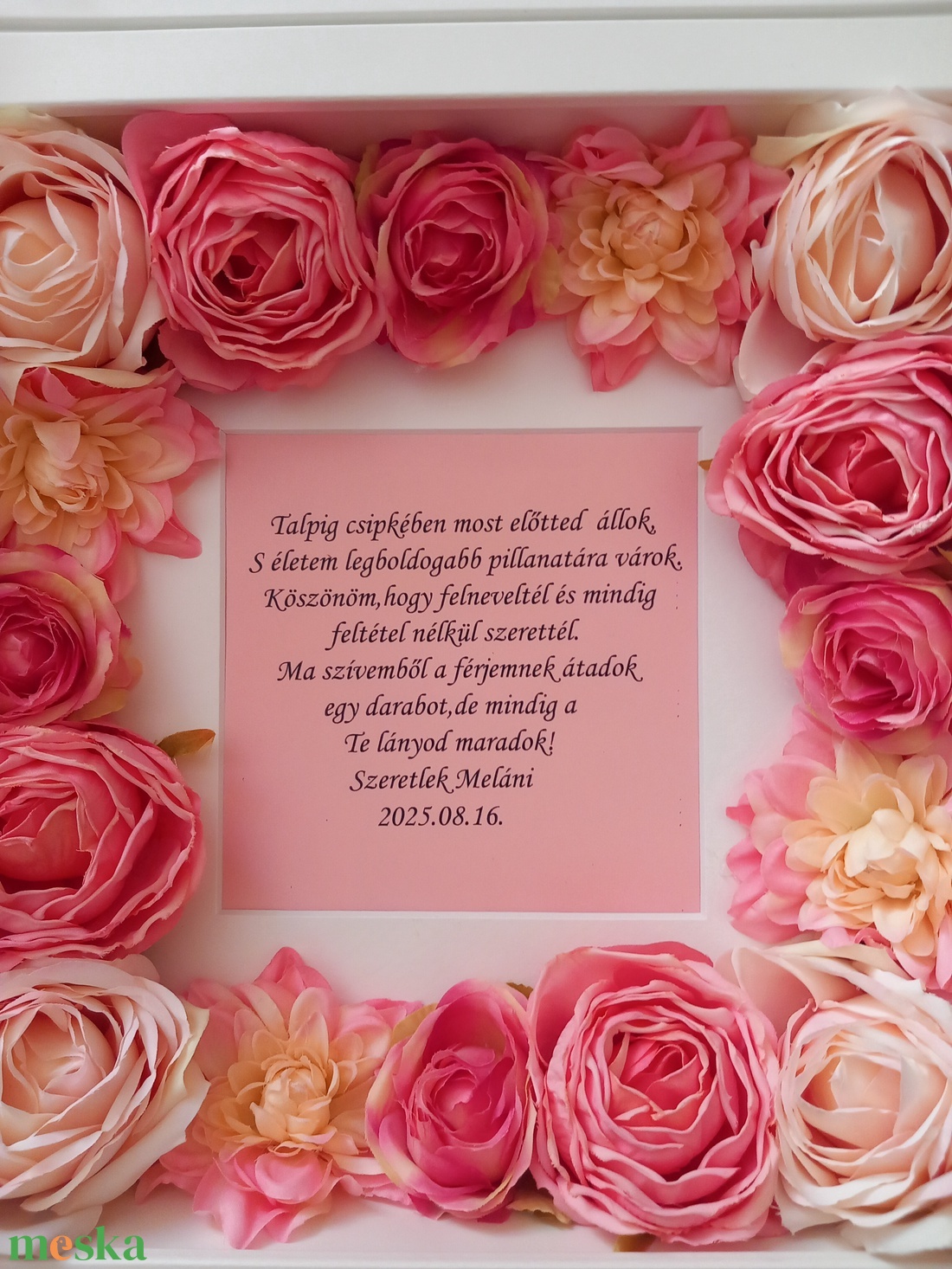 2 db Pink-mályva álom Szülőköszönt kép - esküvő - emlék & ajándék - szülőköszöntő ajándék - Meska.hu
