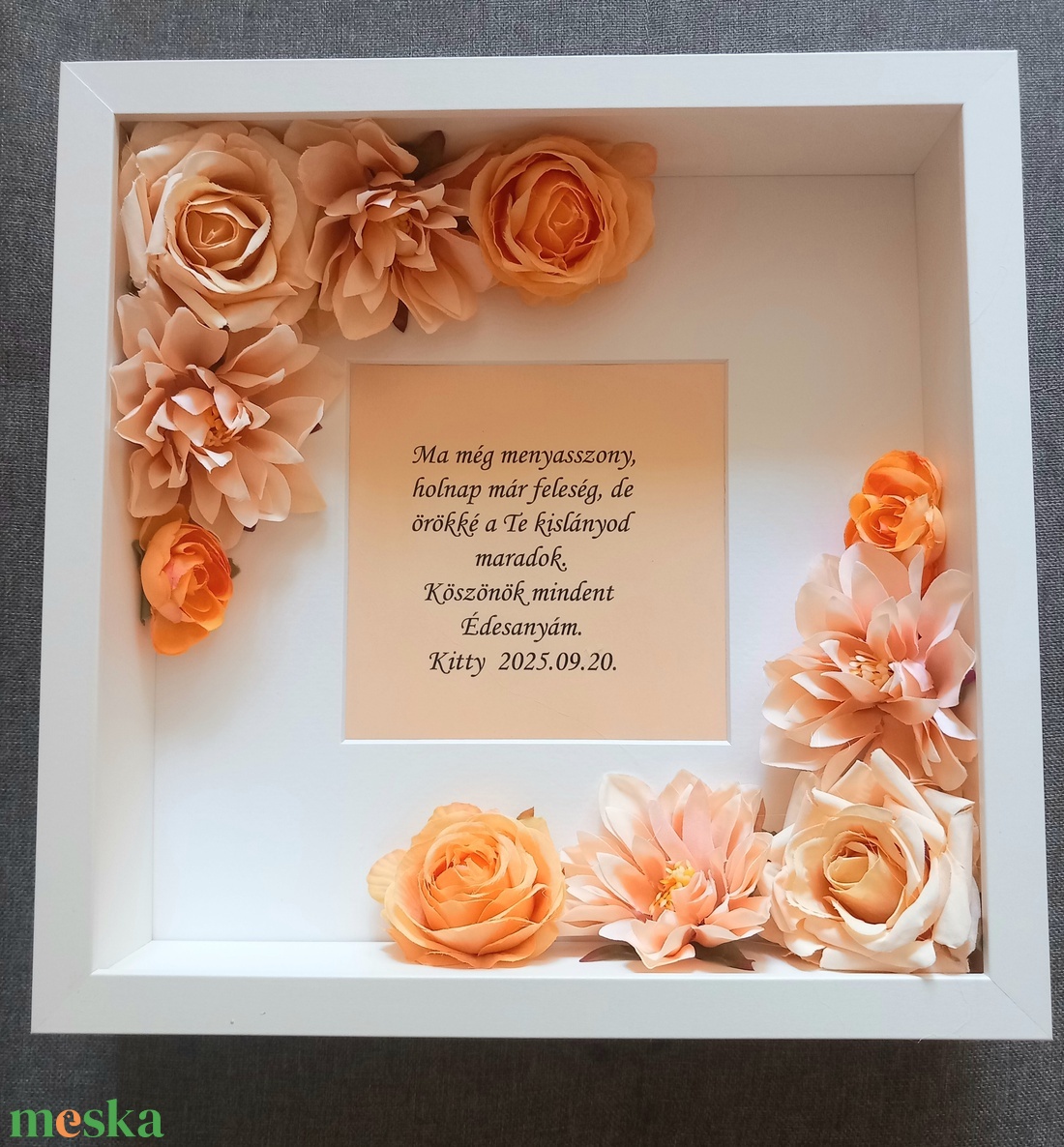 Ma még menyasszony Barack álom képkeret idézettel - esküvő - emlék & ajándék - szülőköszöntő ajándék - Meska.hu