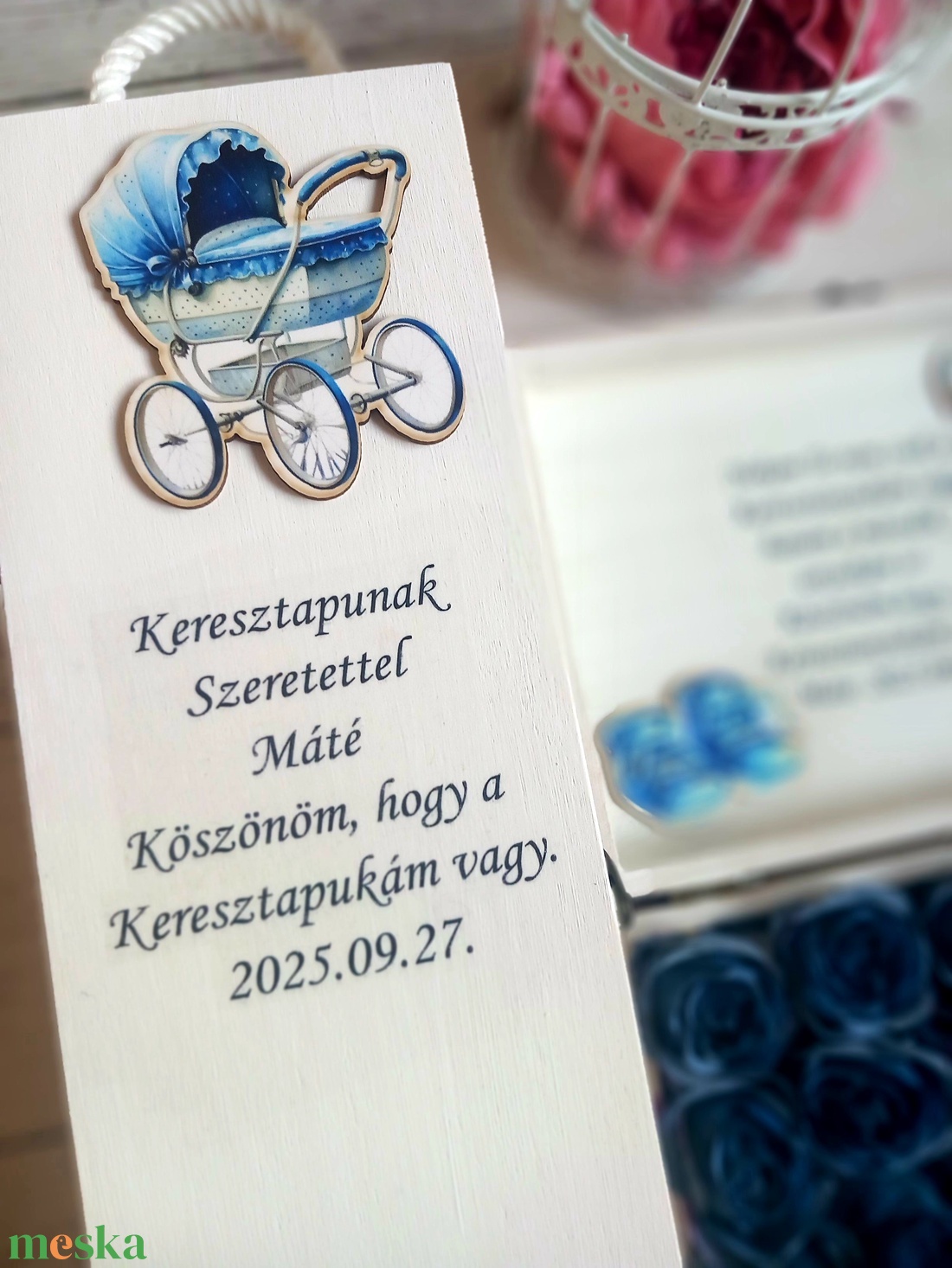Keresztelő köszönetajándék bortartó - játék & sport - keresztelőajándékok - Meska.hu