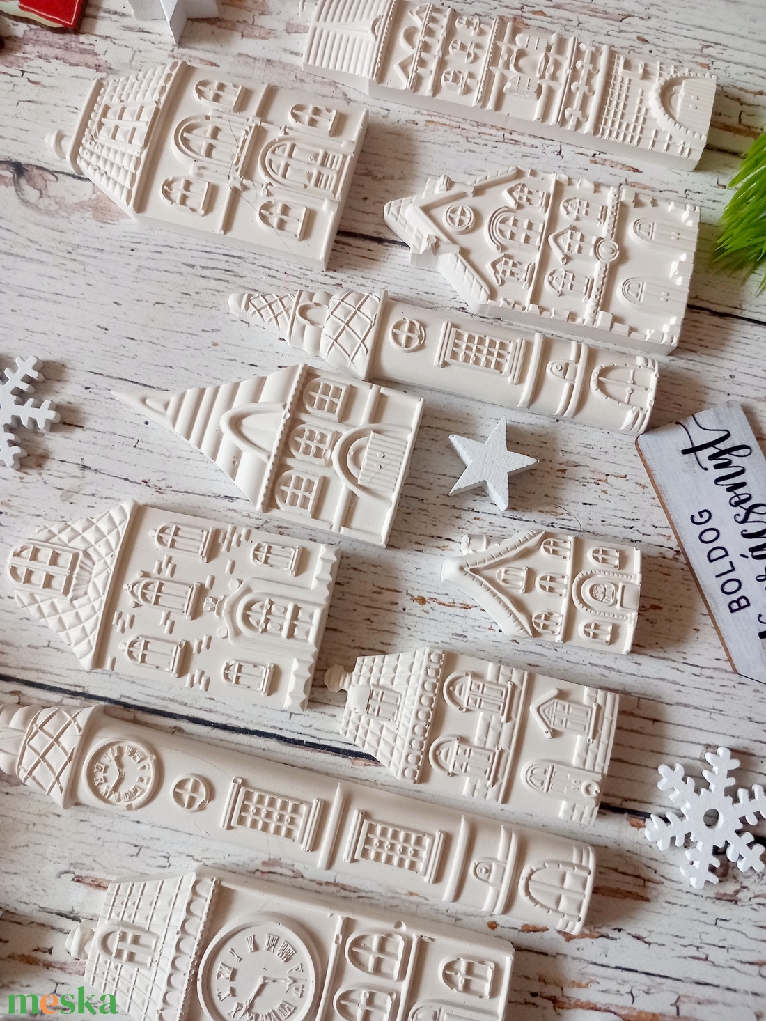 Kerámia házikós garnitúra 12 db. - diy (csináld magad) - egységcsomag - Meska.hu