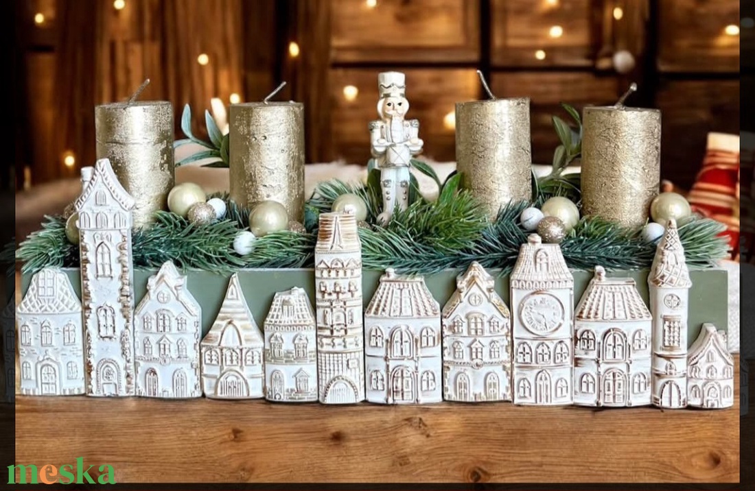 Kerámia házikós garnitúra 12 db. - diy (csináld magad) - egységcsomag - Meska.hu