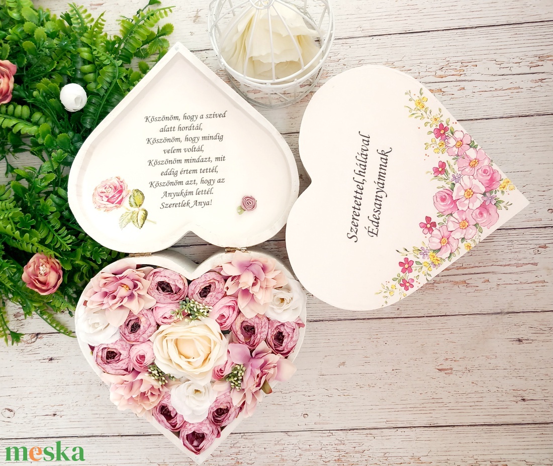  Sziv szeretet köszönőajándék párban - esküvő - emlék & ajándék - szülőköszöntő ajándék - Meska.hu