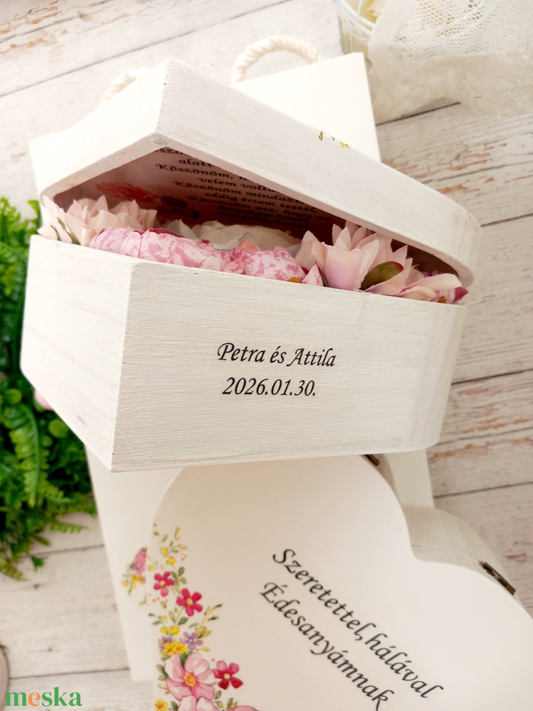  Sziv szeretet köszönőajándék párban - esküvő - emlék & ajándék - szülőköszöntő ajándék - Meska.hu