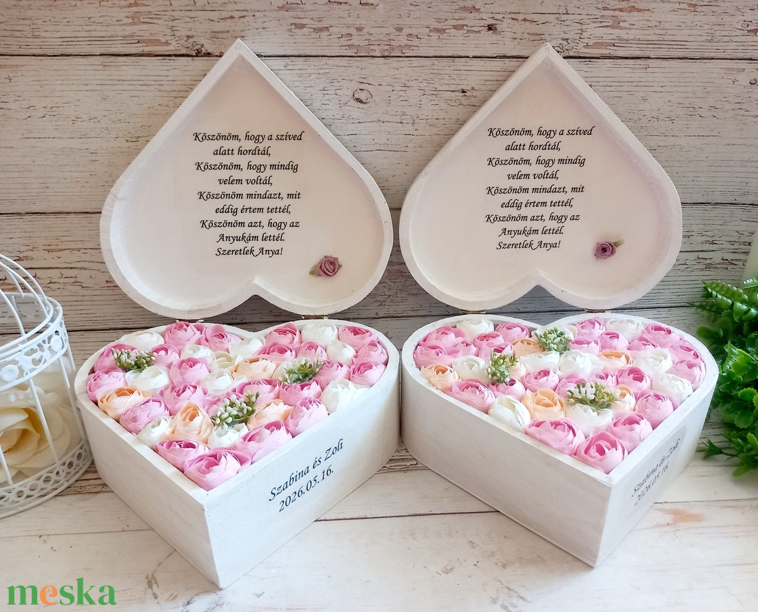 Luxus Szülőköszöntő garnitúra pink - esküvő - emlék & ajándék - szülőköszöntő ajándék - Meska.hu