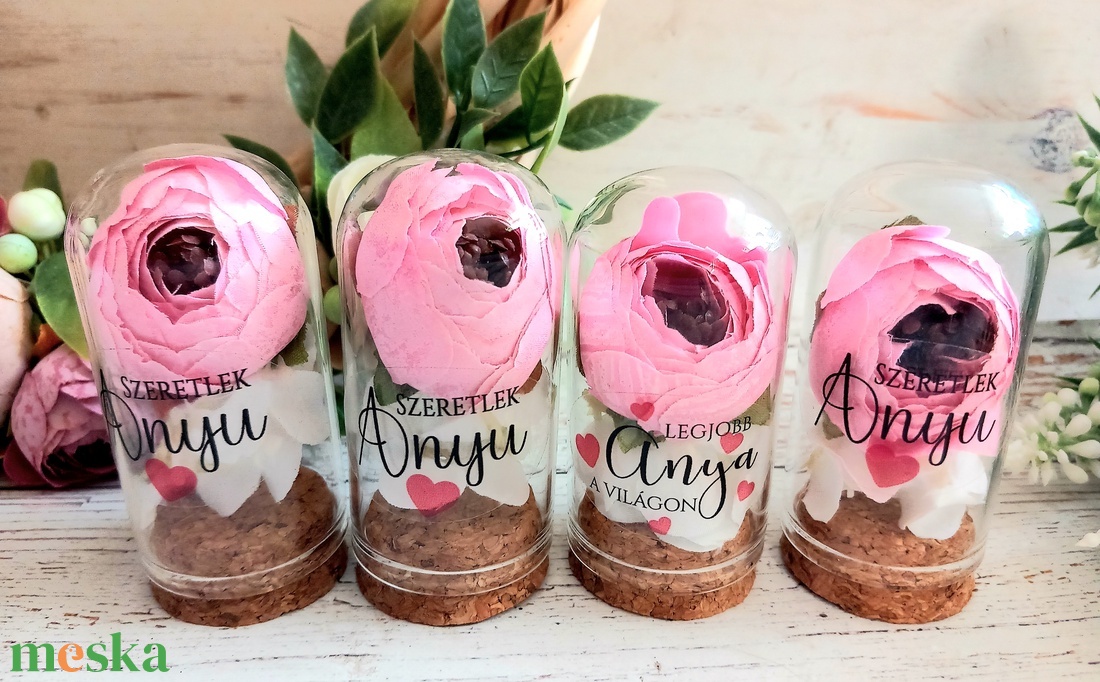 Mini üvegbúra méhecskés 1db - otthon & életmód - dekoráció - asztal és polc dekoráció - asztaldísz - Meska.hu