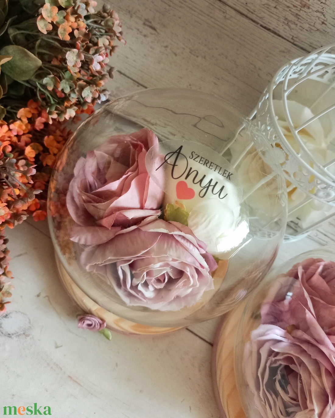 Anya Üveggömb - esküvő - emlék & ajándék - szülőköszöntő ajándék - Meska.hu