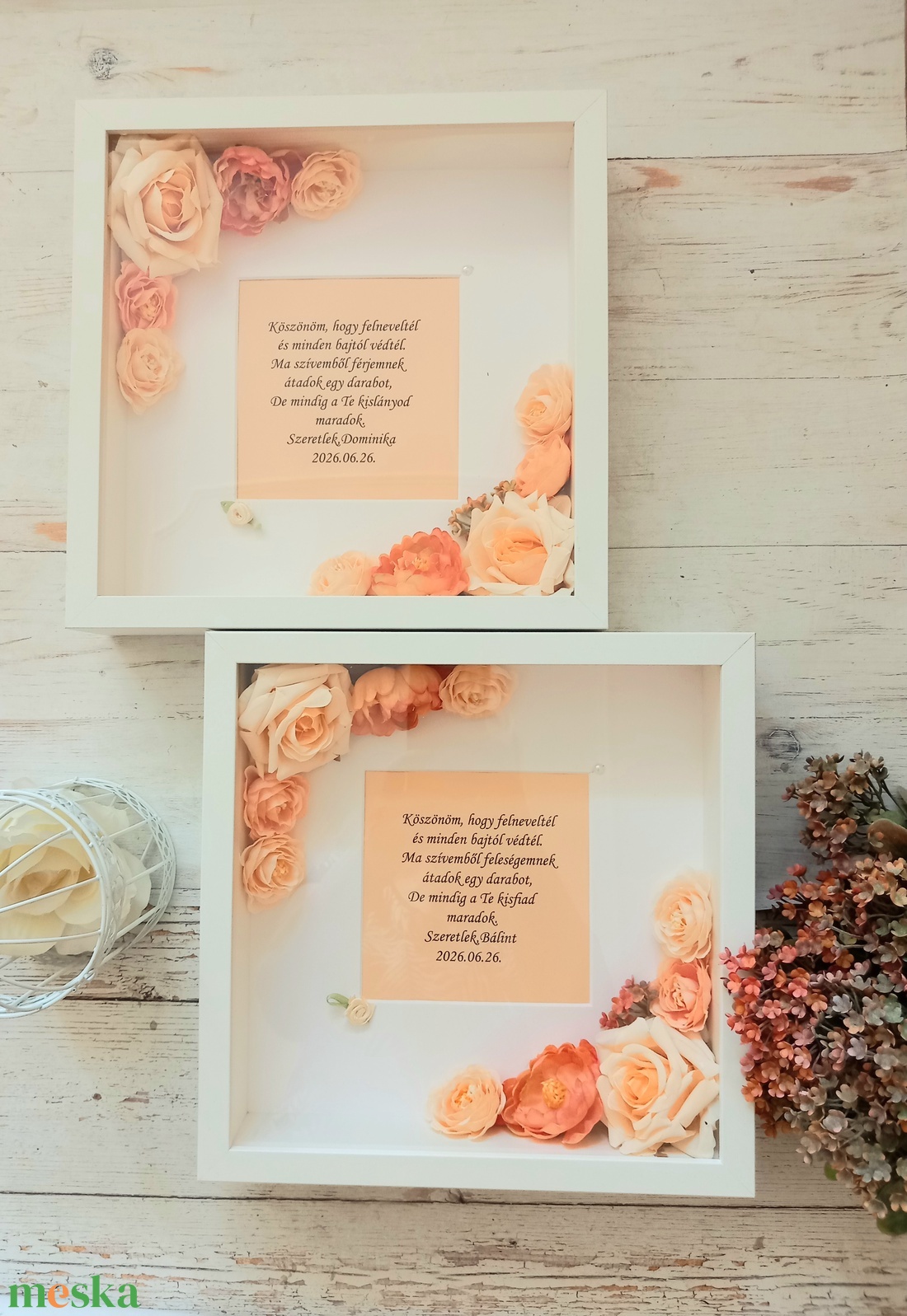 Álom barack eskűvő képkeret idézettel - esküvő - emlék & ajándék - szülőköszöntő ajándék - Meska.hu
