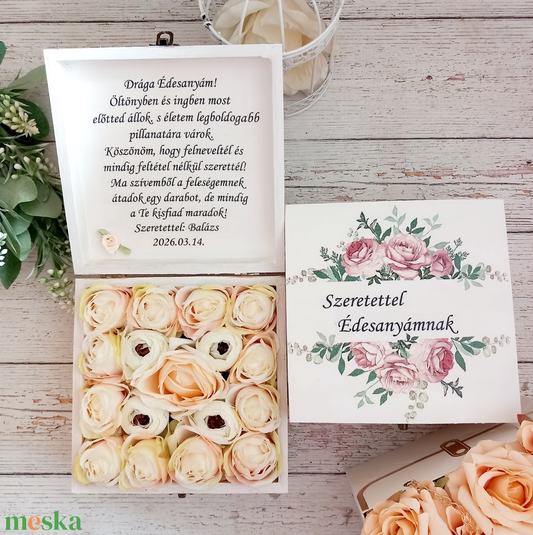 Luxus  szülököszöntő ládikák - esküvő - emlék & ajándék - szülőköszöntő ajándék - Meska.hu
