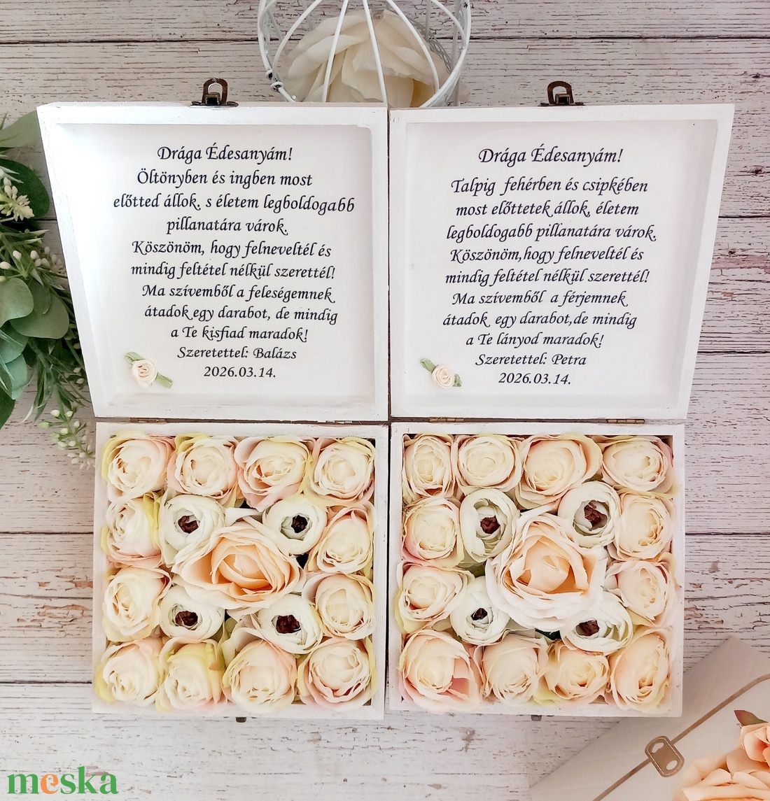 Luxus  szülököszöntő ládikák - esküvő - emlék & ajándék - szülőköszöntő ajándék - Meska.hu