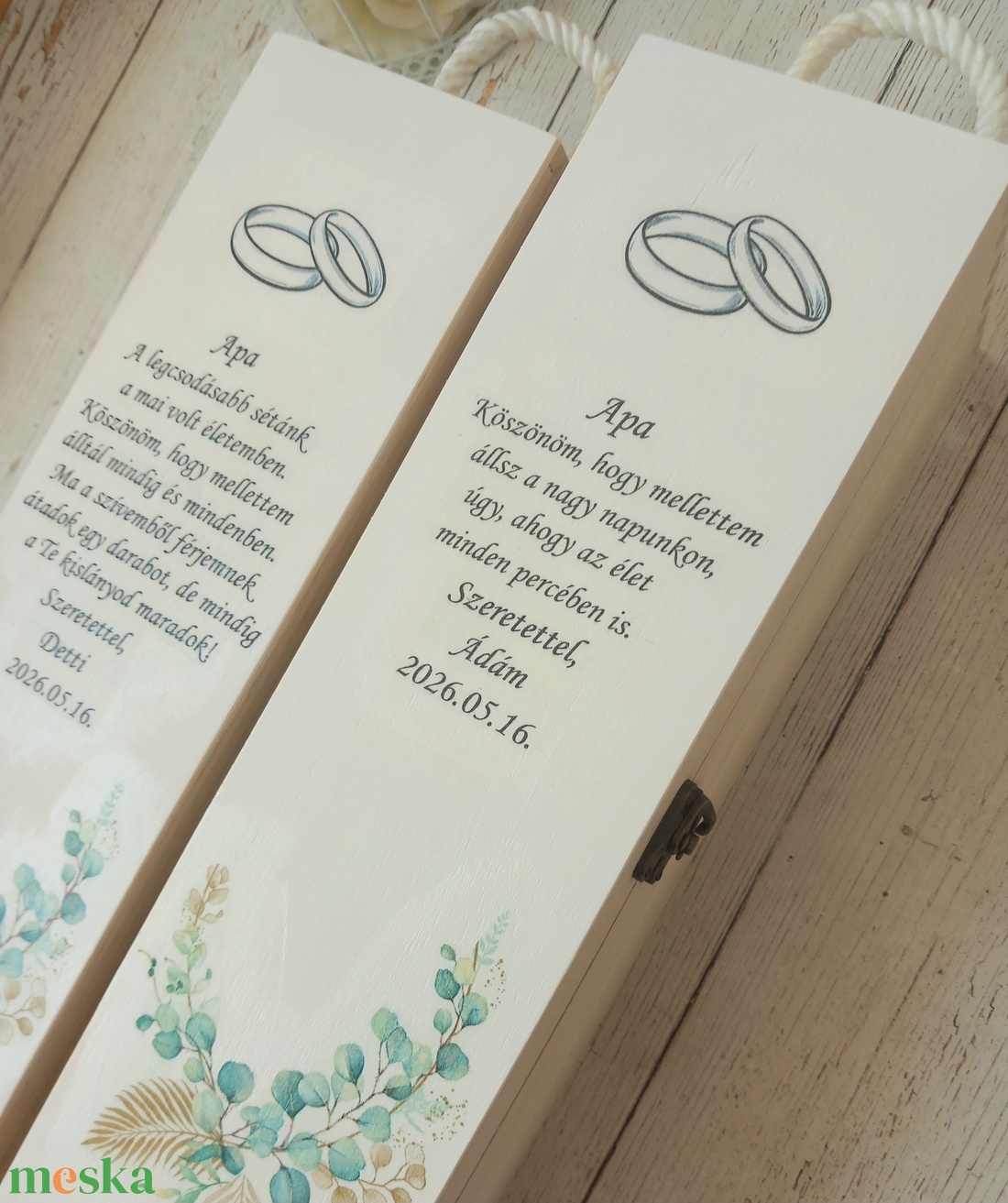 Luxus 2db bortartó szülököszöntők - esküvő - emlék & ajándék - szülőköszöntő ajándék - Meska.hu