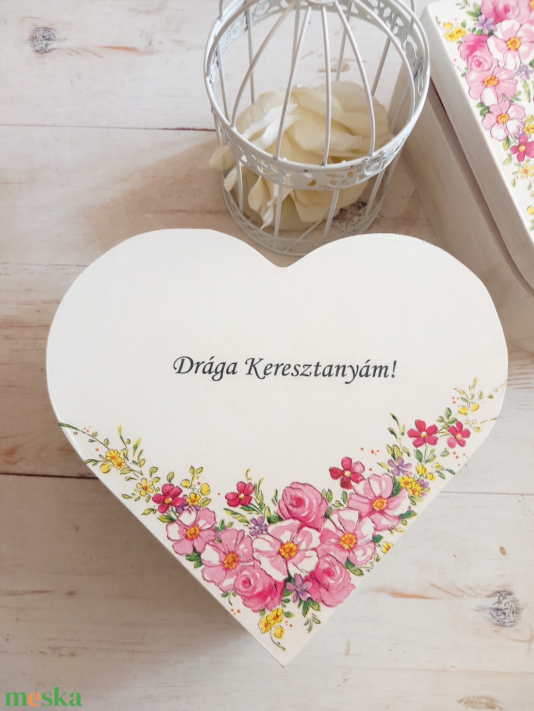 Keresztanyás köszöntő ajándék garnitúra pink - esküvő - emlék & ajándék - szülőköszöntő ajándék - Meska.hu