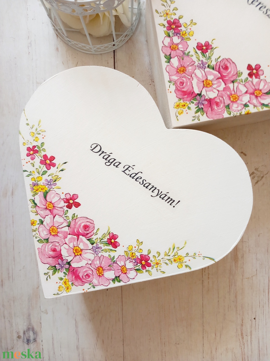 Édesanyám köszöntő ajándék garnitúra pink - esküvő - emlék & ajándék - szülőköszöntő ajándék - Meska.hu