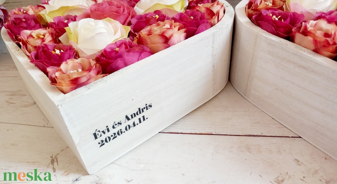 Sziv szeretet köszönőajándék párban - esküvő - emlék & ajándék - szülőköszöntő ajándék - Meska.hu