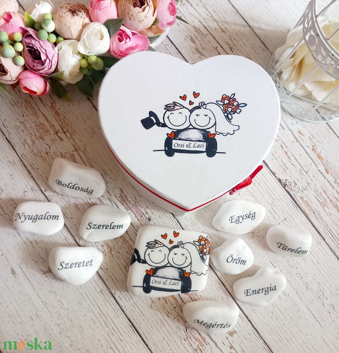 Jó házasság alapkövei nászajándék  - esküvő - emlék & ajándék - nászajándék - nászajándék gyűjtők - Meska.hu